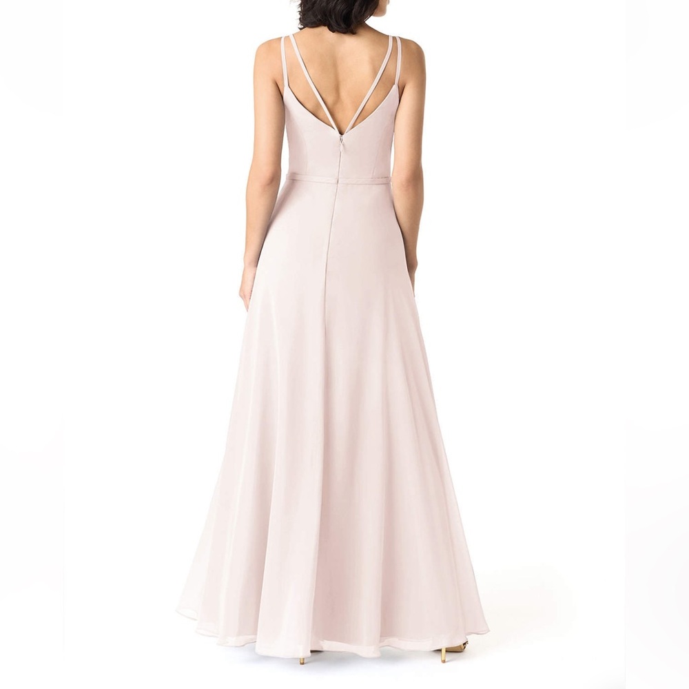 AZAZIE JANINE Rose Petal A-Line V-Neck Chiffon Dress size A2 - Picture 5 of 11